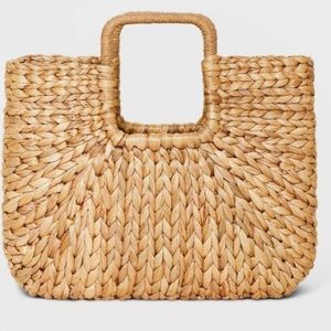 A new day wicker purse, new tags from target large